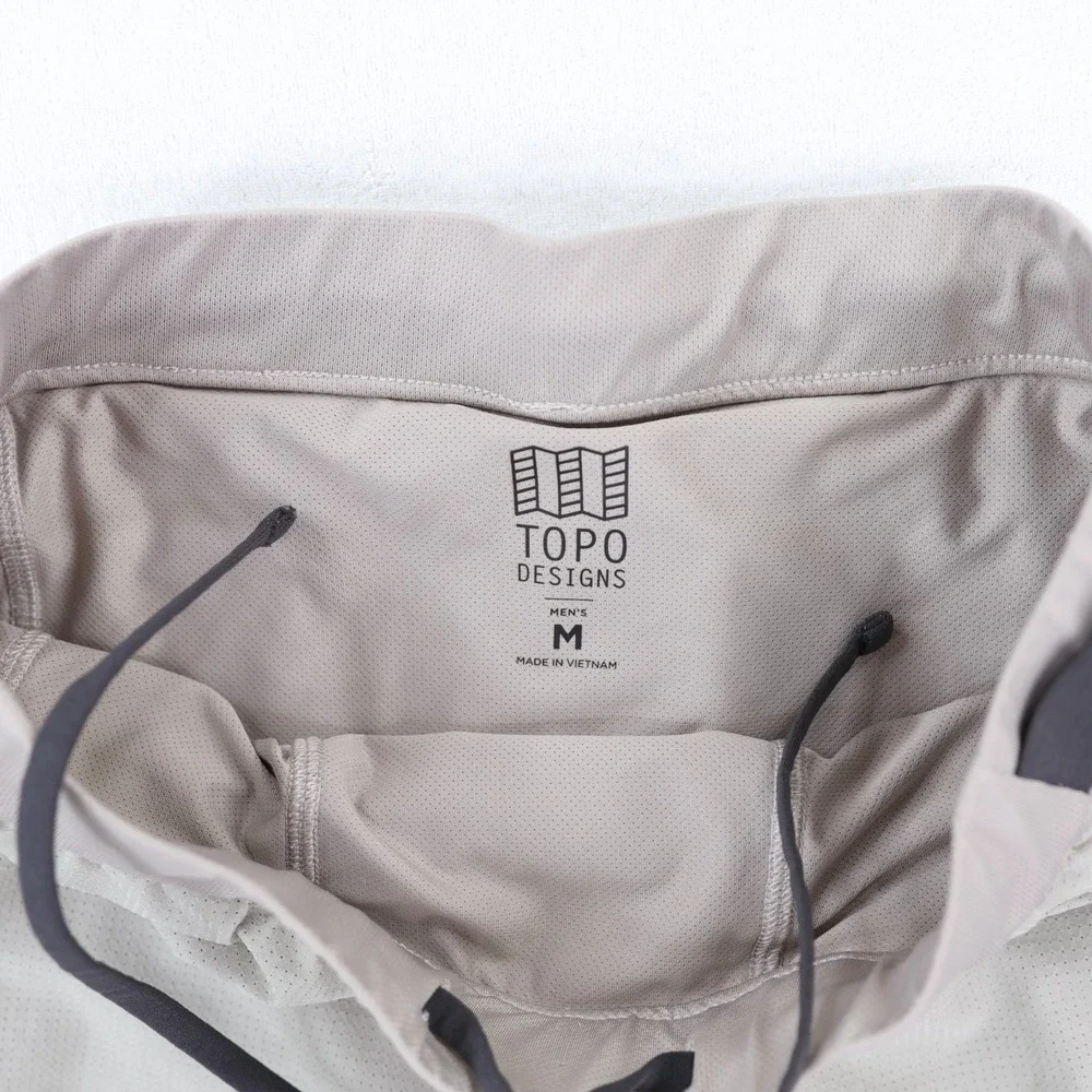Topo Designs Shorts Mens Medium 4.5" Inseam Light Tan Athletic Running Lined - Picture 6 of 10